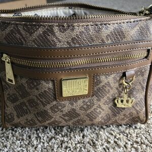 Juicy Couture Gold Brown Crossbody Bag with Luxe Finish